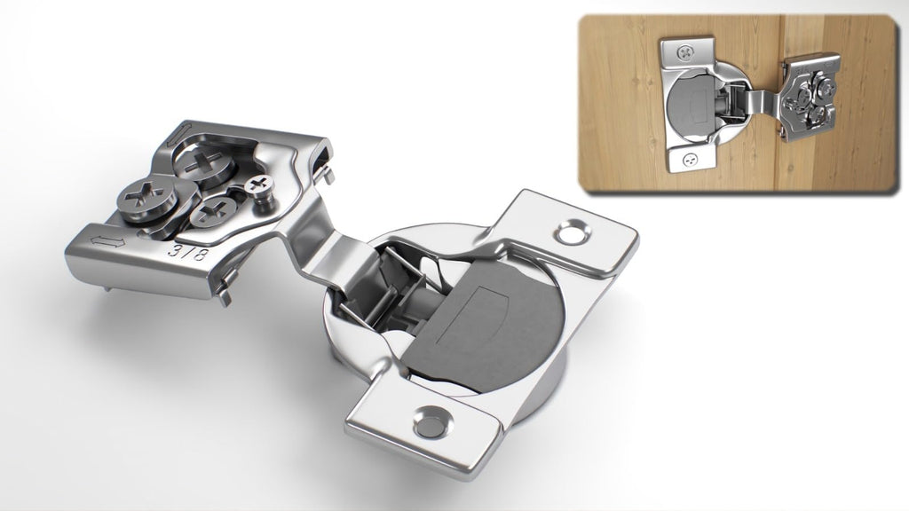 2-Pack 3/8" Overlay 105° Soft Close Face Frame Cabinet Hinges