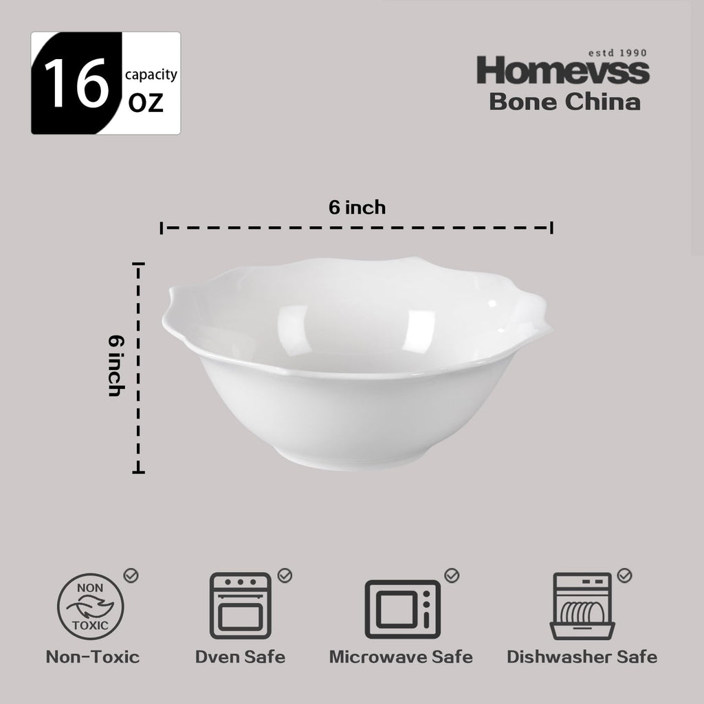New Bone China Dinnerware Set, Embossed Lotus, 16pc Set