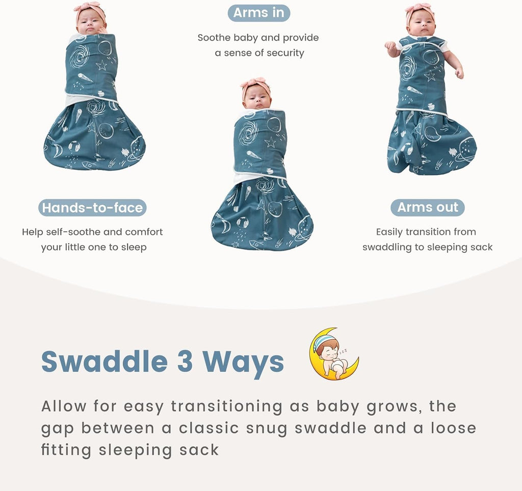 Baby Swaddle Sleep Sack, 1.0 TOG, 100% Cotton