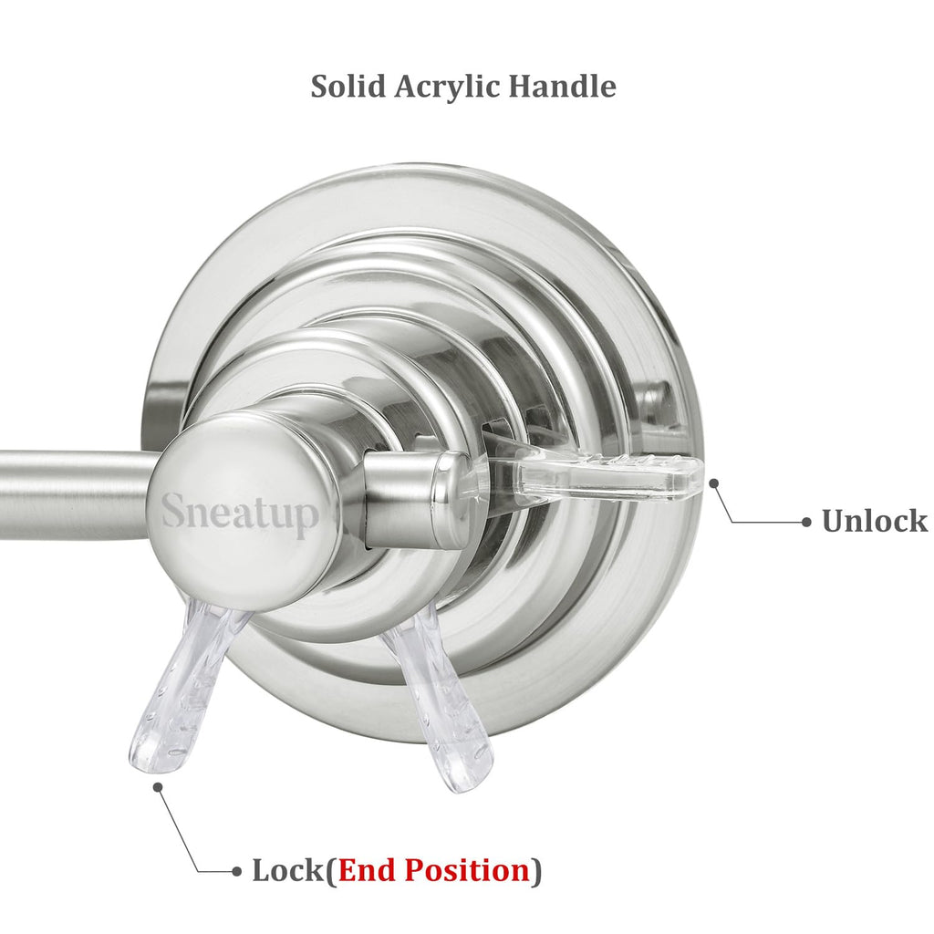 Suction Cup Extendable 17-29" Towel Bar (Brushed Nickel)