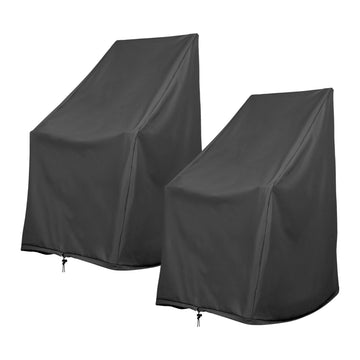Weatherproof Outdoor Rocking Chair Cover, 2-Pack, Black