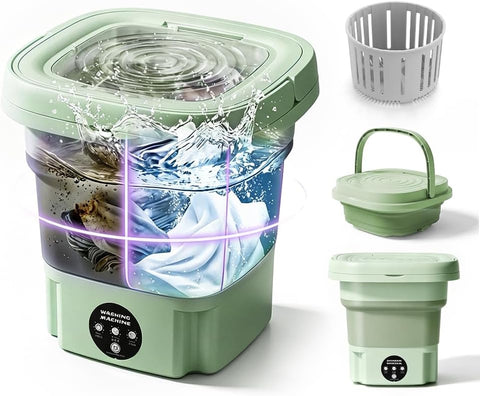 Portable Washing Machine,Foldable Mini Washer Travel Washing Machine,8L 3 Modes Upgraded Small Collapsible Laundry for