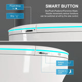 Smart Toilet with Bidet Built-in, Auto Open/Close Lid & Flush, Foam Shield Anti-Splash