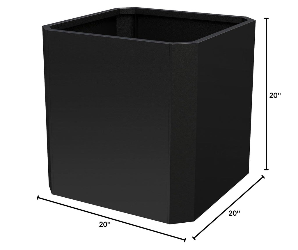 Metal Planter Box 20"L x 20"W x 20"H Large Square Steel Planter Box