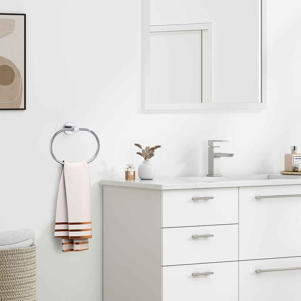 Towel Ring, Swivel Hand Towel Holder, Chrome