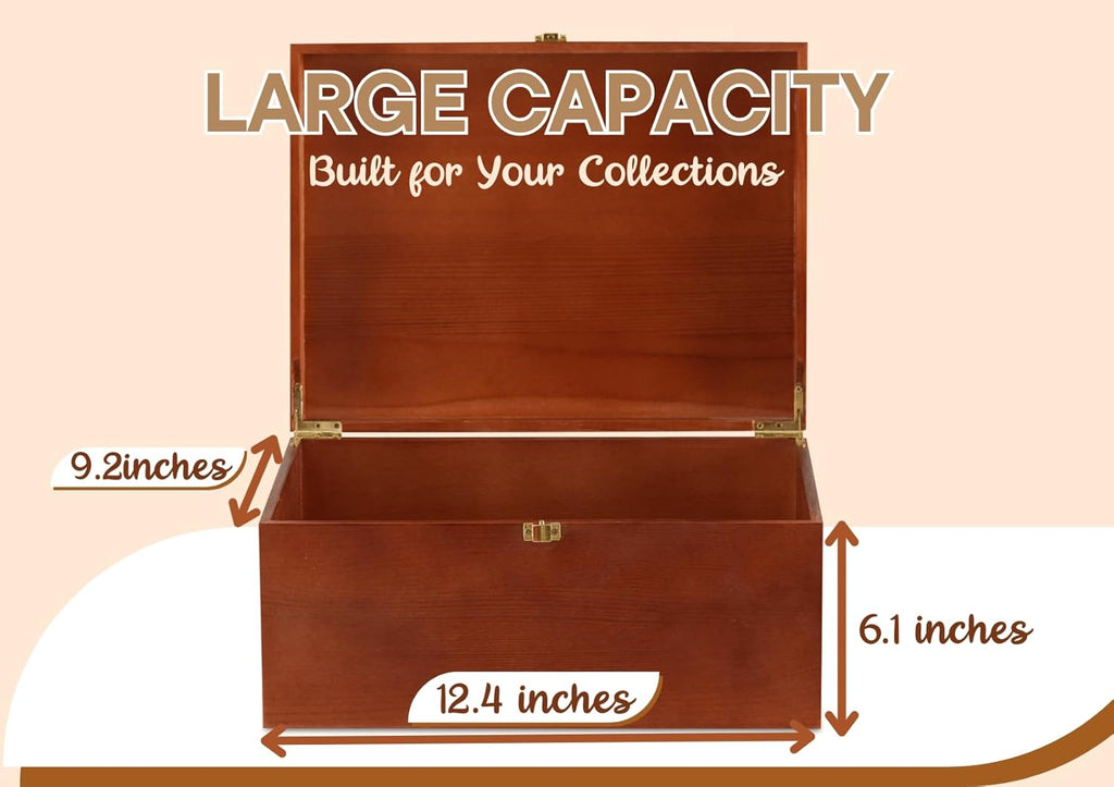 Hummingbird Gifts for Women, Large Keepsake Boxes with Lid, Wooden Storage Boxes, Decorative Organizer with Lid