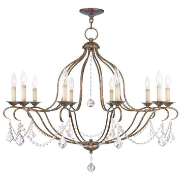 Livex Chesterfield 10 Light VBR Chandelier - C185-6430-71