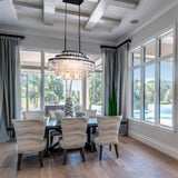 6-Light Dimmable Tiered Chandelier