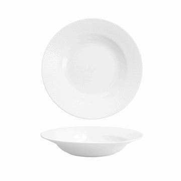 Amanda White Embossed Pasta Bowl 10.5" (27cm) 16oz- NEW FOOT - Case of 24