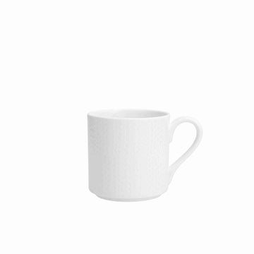 Amanda White Embossed All Purpose Can Stack Mug 12oz (.32L) - Case of 24