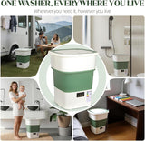 1.8 Cu.Ft Compact Portable Washer - Foldable Washing Machine with Spin Dryer, 150W Timer for RV, Apartment, Camping