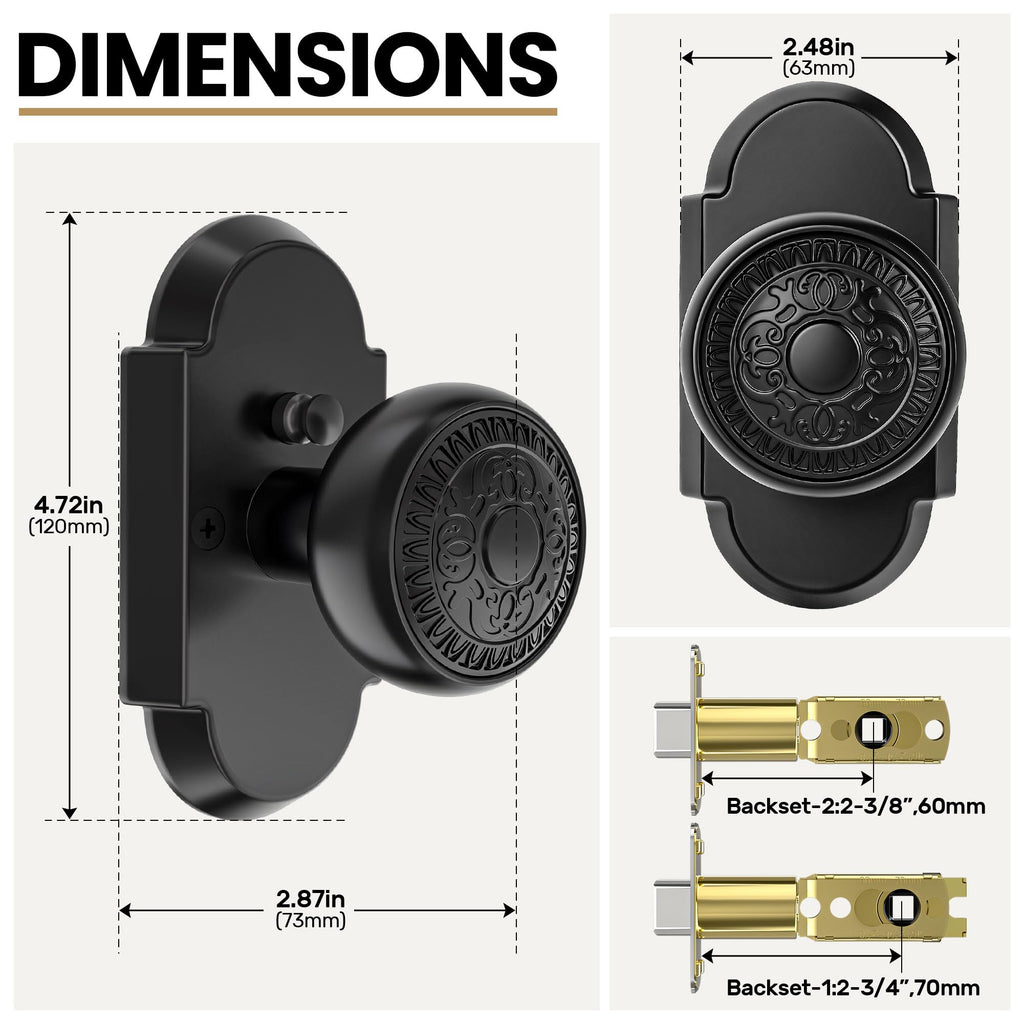Black Door Knobs Interior Privacy Door Knob Antique Door Knobs with Lock