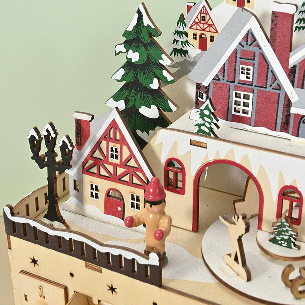 Handmade Wooden Advent Calendar Cabinet With 24 Drawers For Christmas Count Down Decorations And Storage