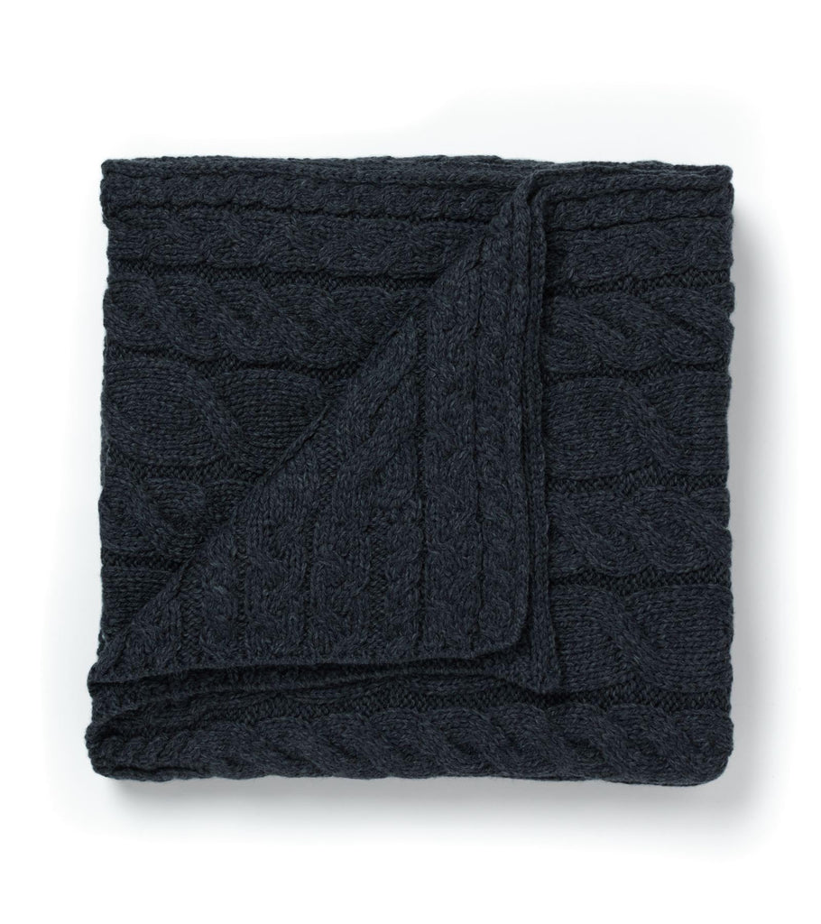 Woollen Mills Silver Strand Throw Blanket, Made in Ireland