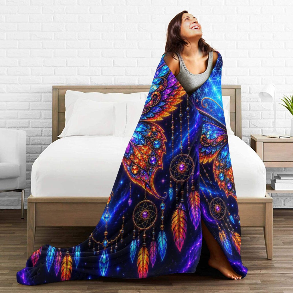 Butterfly Dream Catcher Blanket Boho Throw Stuff Gifts 50"x40"