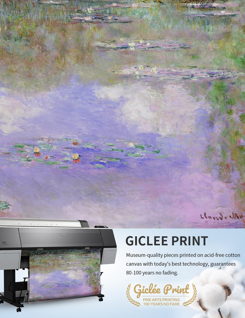 Monet Water Lilies Wall Art Framed, 1903, Image Size 20x16 in