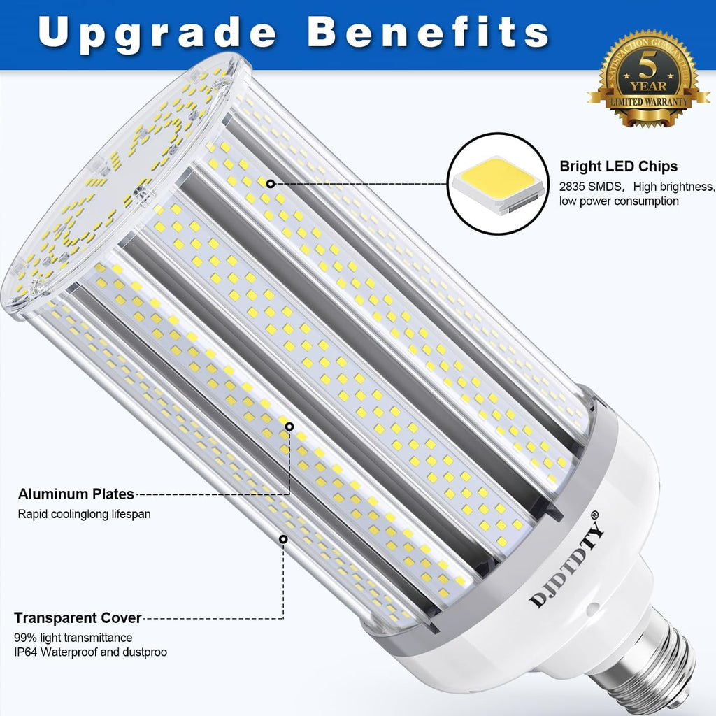1 Pack Super Bright 400W LED Corn Light Bulbs,E39 Base,White Light 40000LM Garage Warehouse Workshop Barn (400W)