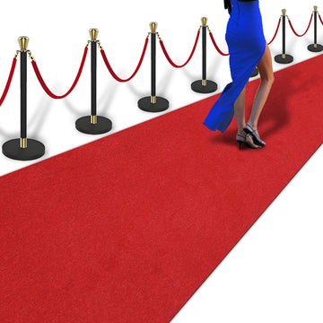 3ft x 10ft Extra Thick Red Carpet Runner for Party & Hollywood, Festival Celebration, Wedding, Graduation Ceremony
