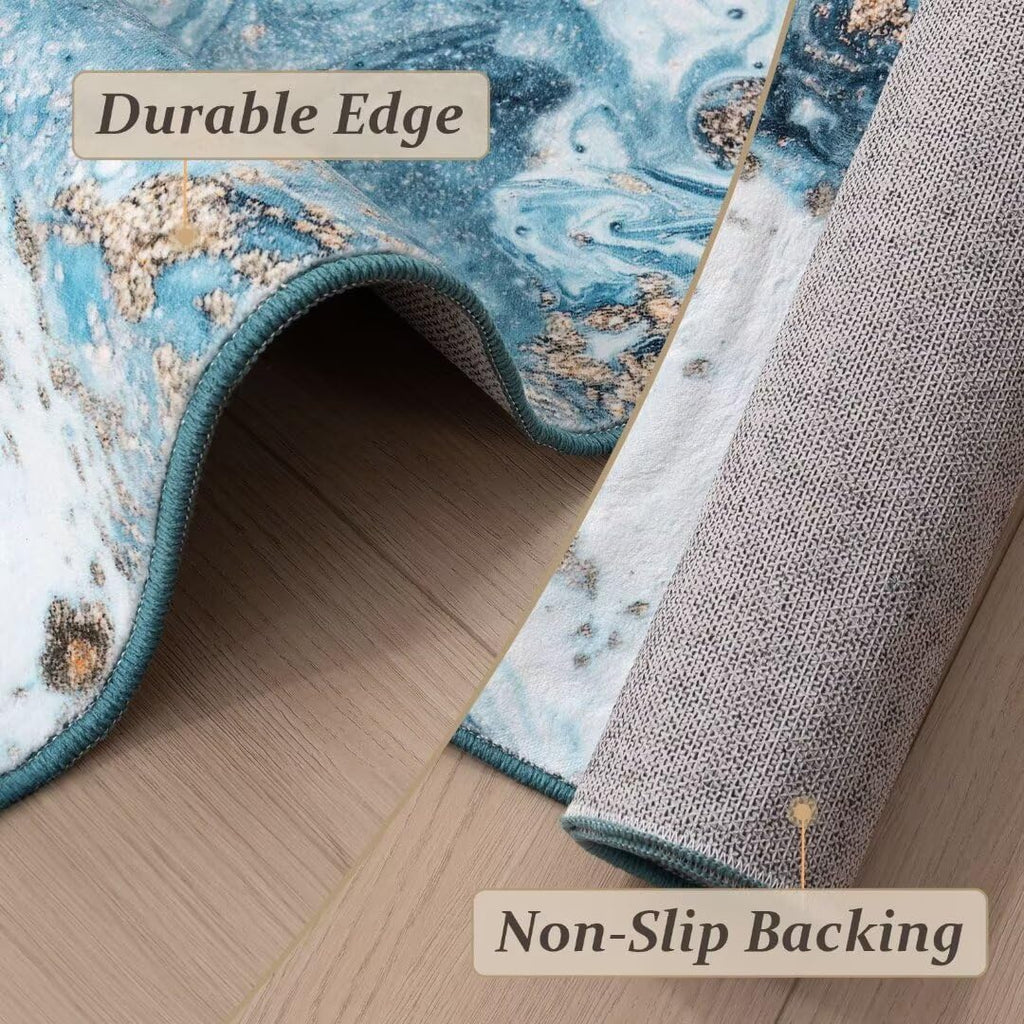 Washable Area Rug 5x7 - Artistic Style Modern Rug