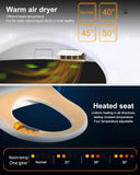 Homary Modern Smart Toilet, One-Piece Elongated Intelligent Bidet Toilet with Auto Flush, Heated Seat, Warm Water