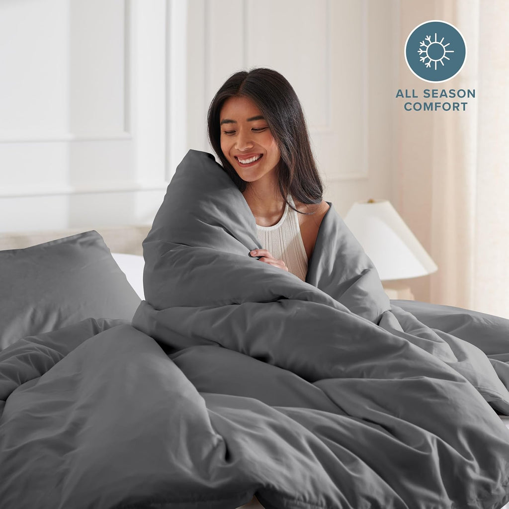 Bedding Duvet Cover Queen - Premium 1800 Super Soft Duvet Covers Collection - Lightweight, Cooling Duvet Cover - Soft