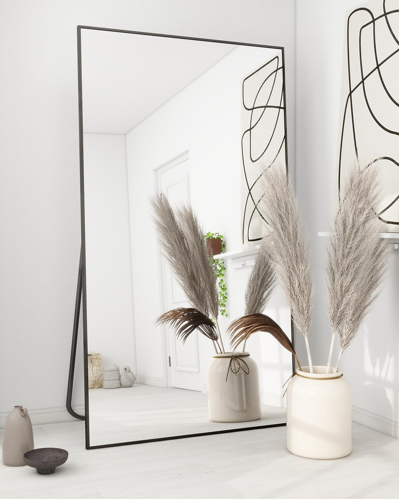 76"x34" Floor Mirror Full Length, Large Black Mirror