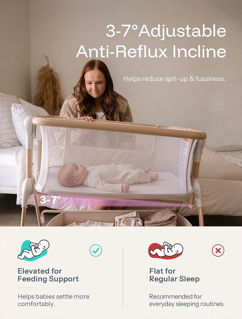 Cuddly Signature Baby Bassinet - BSA & JPMA Certified, Ultra-Breathable and Completely Washable Mattress