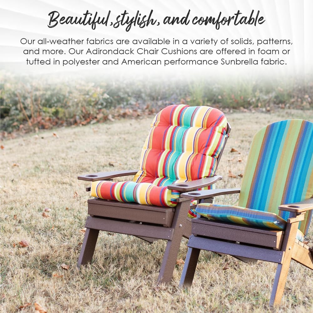 Foam Adirondack Chair Cushion | 48" x 20" x 2" | All-Weather Spun Fabric | Water and Fade-Resistant | Outdoor Cushion