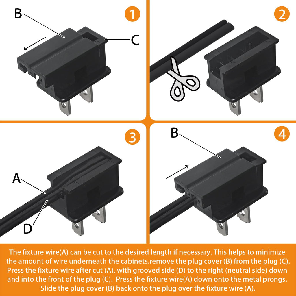 Wired LED Puck Lights Kit 2.68" Wide 3000K, 120V Plug-in or Hardwired Installation with Recessed or Surface Mounted