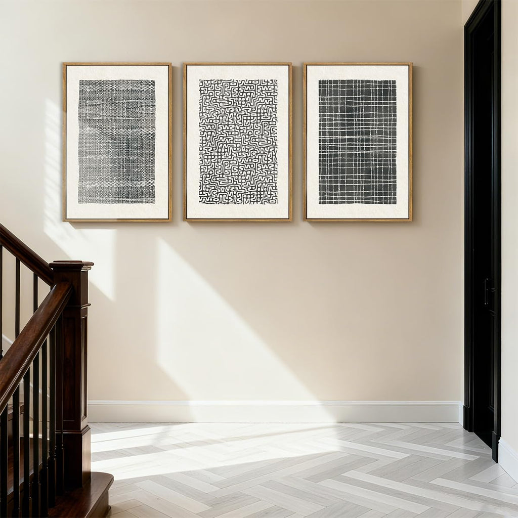 Framed Abstract Wall Art Neutral Modern Paintings Abstract Pictures