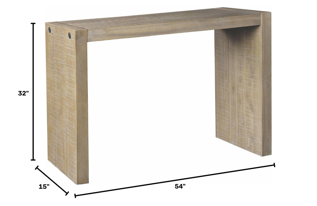 Monterey Console Table, Minimalist Open Design, Solid Wood, Cottage Slim Behind Sofa Table with Woodgrain Finished