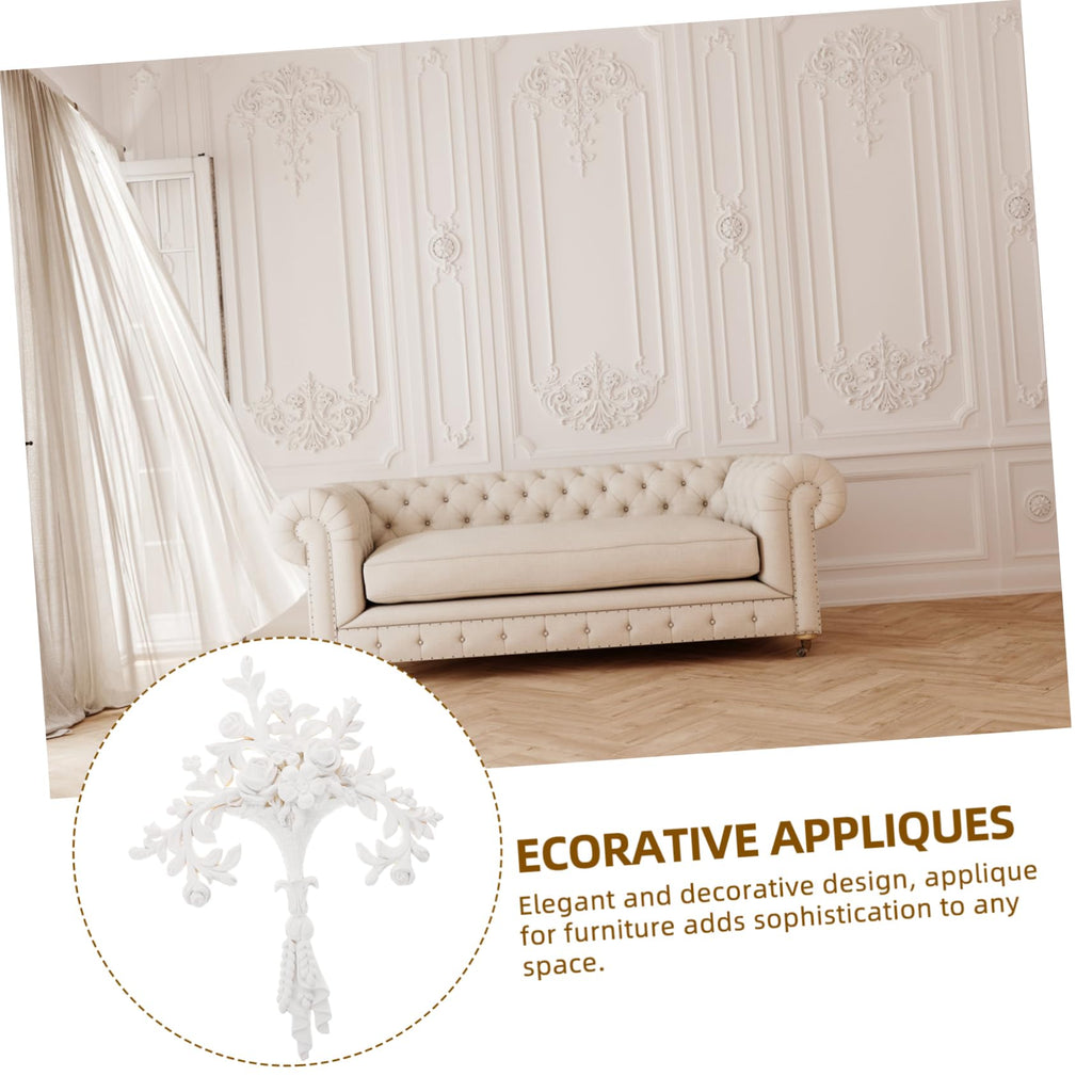 Resin Carved Onlay Applique Ornament for Wall Panel Decor