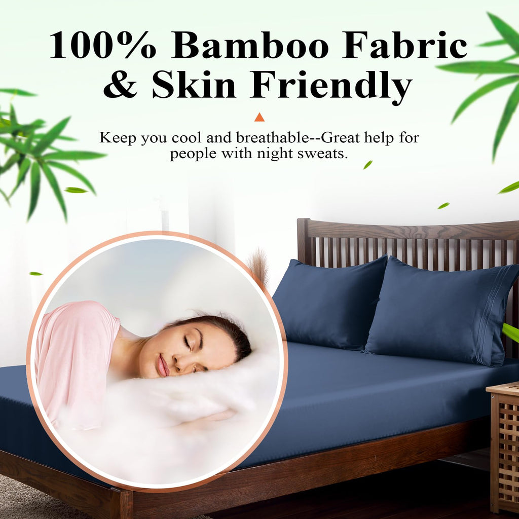 Bamboo Viscose Fitted Sheet Full Size Only, 400 Thread Count