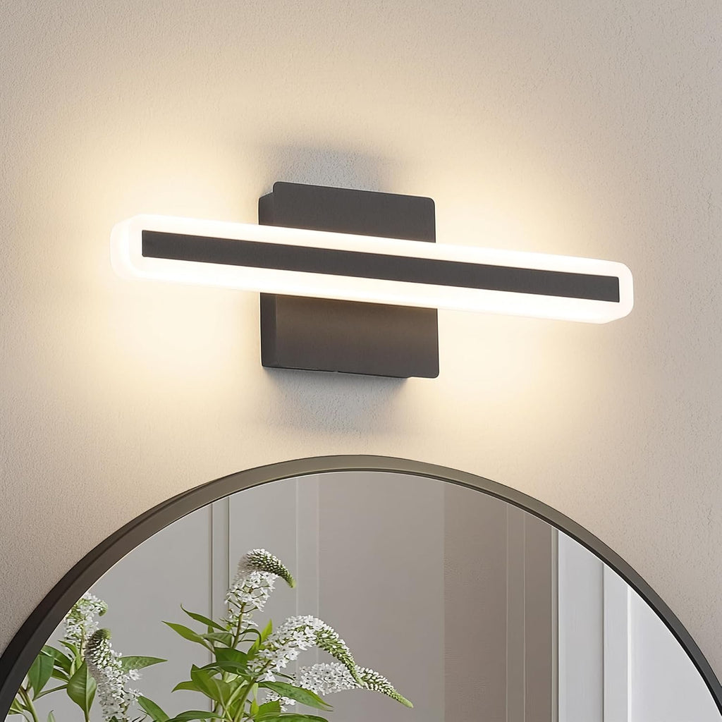 Black Vanity Lights , 5CCT Dimmable Bathroom Light Fixtures Over Mirror, Modern LED Vanity Light Bar Above Mirror
