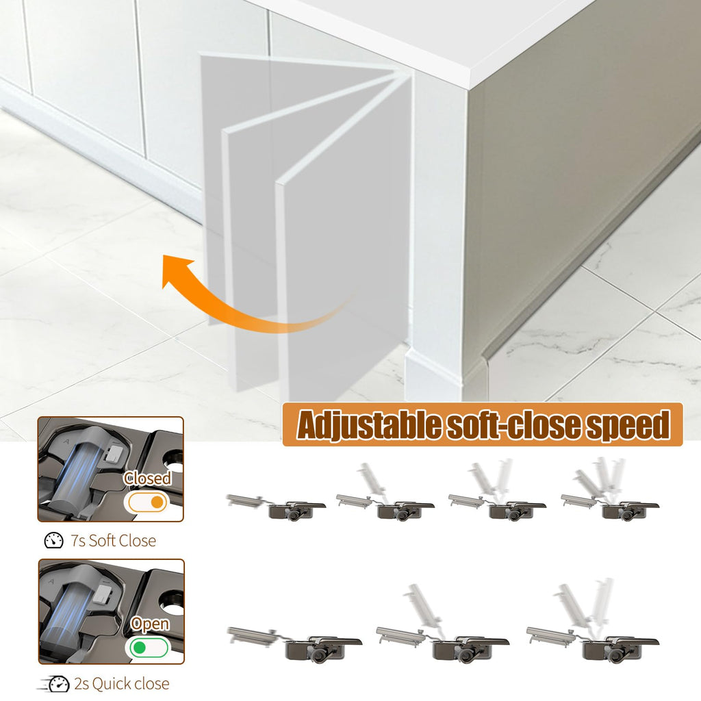 1-1/4" Face Frame Soft Close Hinges Cabinet 10Pack