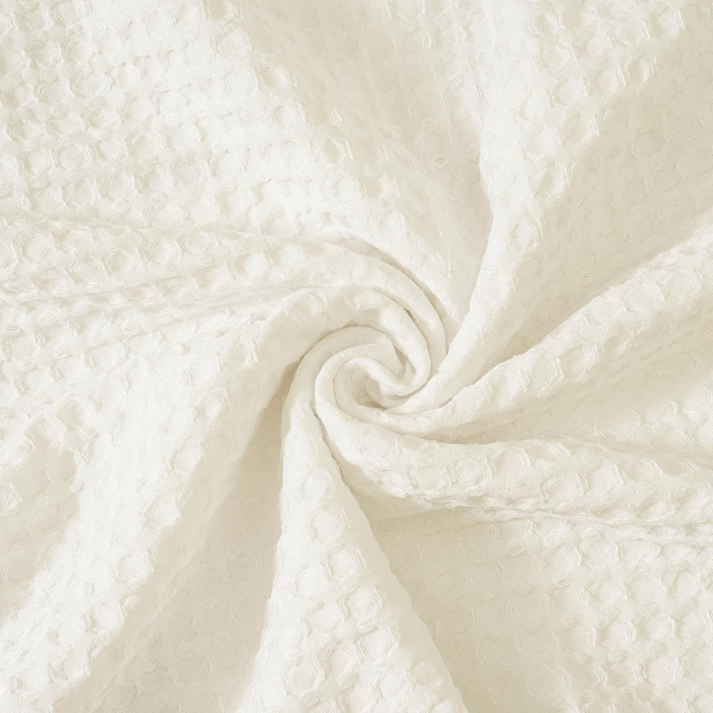 Ultra Soft Waffle Pillow Shams Standard 20"x26", Cream White, No Insert