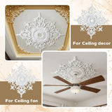 47.24 Inch Large Ceiling Medallion for Light Fixtures, 47.24"OD x 3.15"ID, Thermoformed Classic PVC Design Primed
