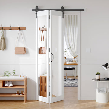 Bifold Mirror Closet Barn Door 42x84 Hardware Included, 1 Panels