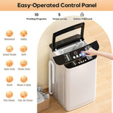 28 lbs Portable Washing Machine, Fully Automatic Portable Washer with LED Display, 10 Wash Cycles, 5 Water Levels, 24H