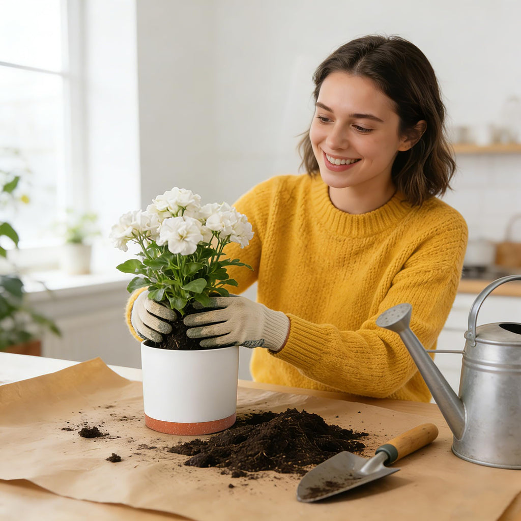 3 Pack Cylinder Planter Set 10/9/8 Inch White Indoor Plant Pots