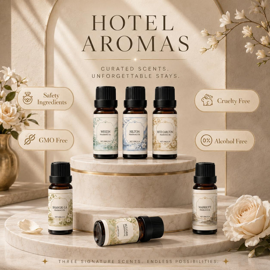 Fragrance Oil Set, 6 x 10ml Fresh Hotel Scents for Diffusers and Home
