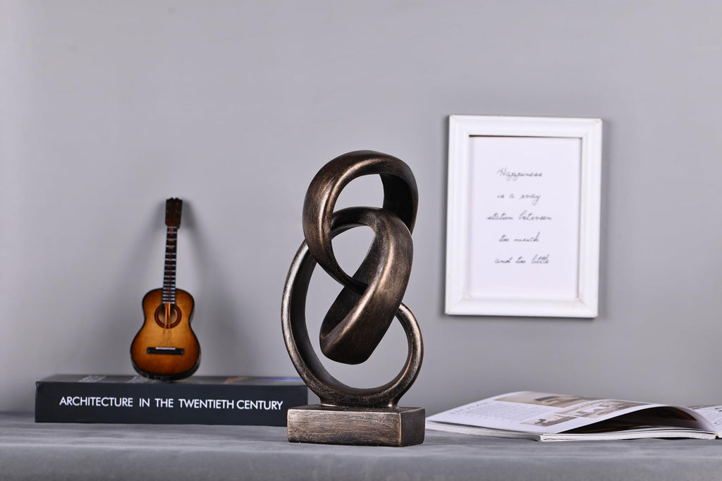 Abstract Knot Sculpture, Artistic Mobius Inspired Resin Decor, Elegant Home and Office Decor, Perfect for Shelves