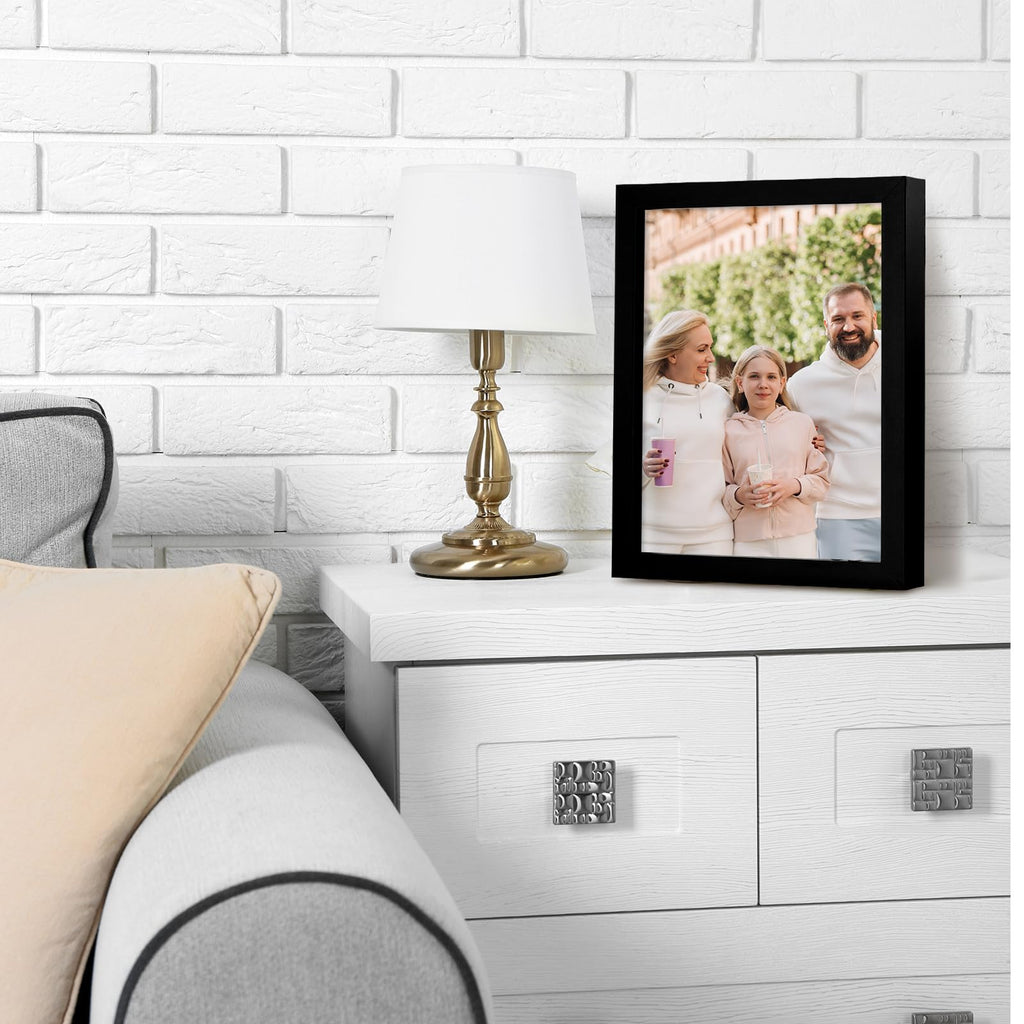 8x10 Shadow Box 3D Picture Frames, Wood & Glass, 3 Pack, Black