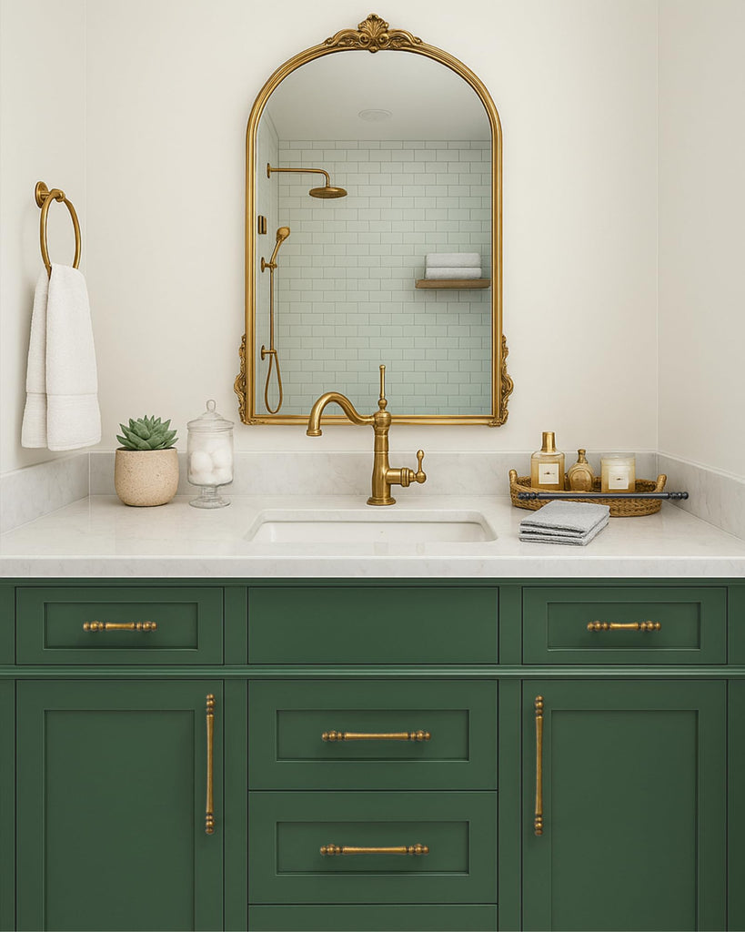 Brushed Antique Brass Cabinet Handles Kitchen Pulls 7.5 Inch 10 Pack