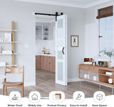 36"x 84" (Double 18" x 84") Bifold Barn Door, Bifold Sliding Barn Door with Hardware Kit, Solid MDF 