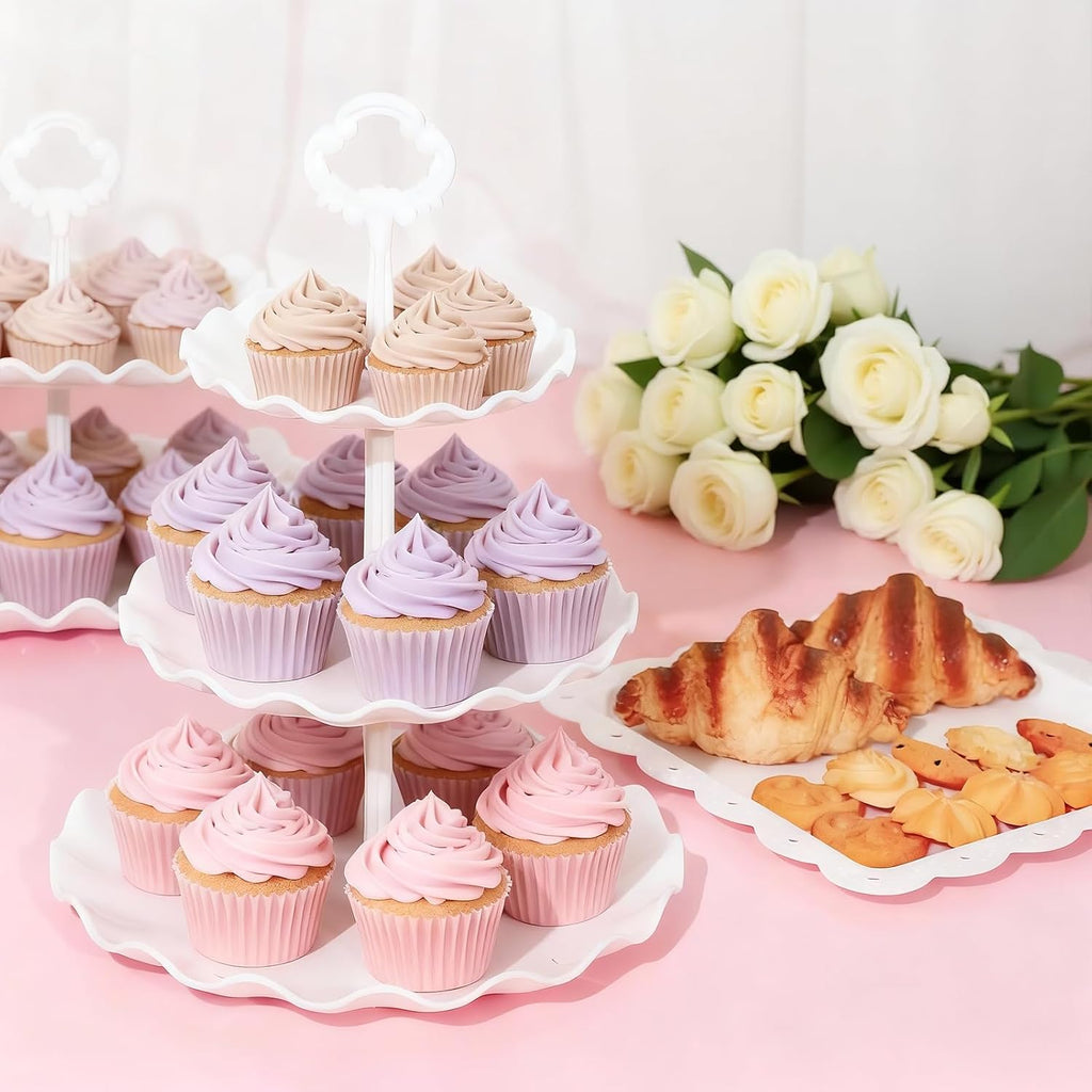 Cupcake Stand, Dessert Table Display Set,Tiered Tray Stand - Set of 36
