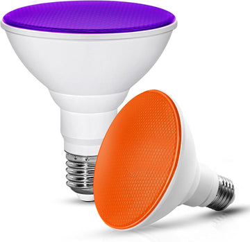 PAR30 LED Purple Orange Light Bulbs, 12w (100W-120W Equivalent)