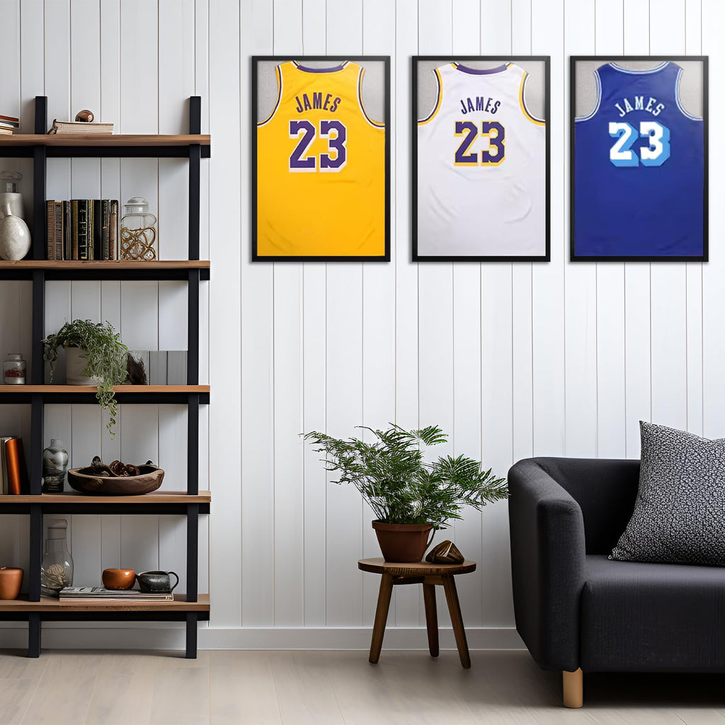 Shadow Box Frame 20x30 Jersey Display Case, Pine Wood Acrylic Black