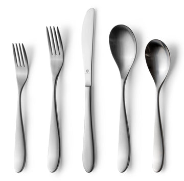 Matte Silverware Set for 12, 18/10 (60-Piece, Marettimo)