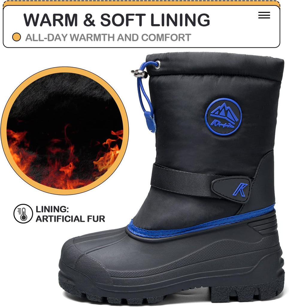 Kids Insulated Waterproof Anti-slip Winter Warm Snow Boots